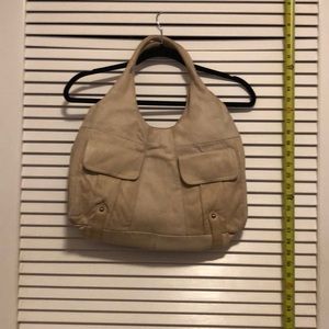 Perlina Cream Soft Leather satchel